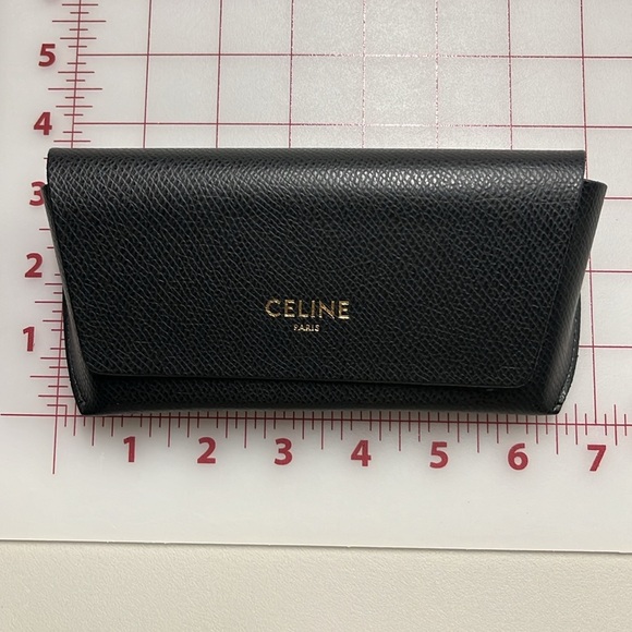 CELINE PARIS NWT NIB Black Flap Close Eyeglass Case w/ Sealed Microfiber Cloth - Picture 6 of 12